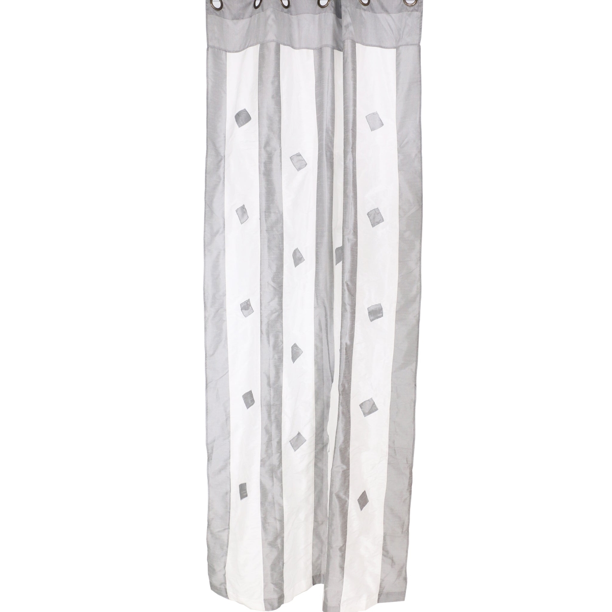 INC 13 S&W Beautiful Rayon Curtains, Silver & White