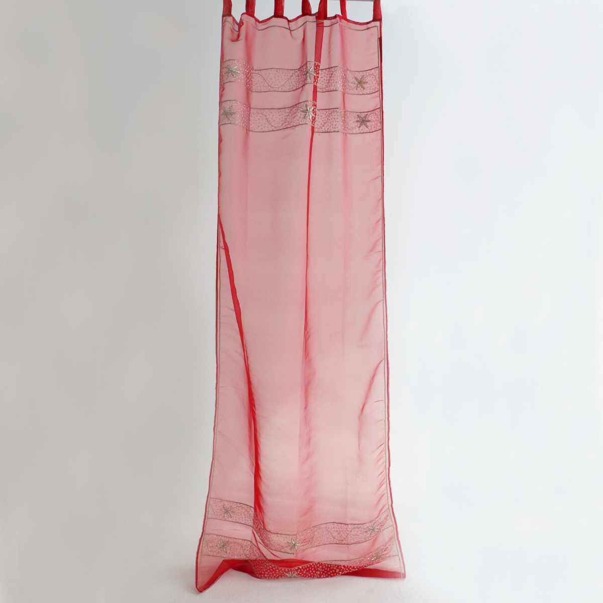 Picture of In Creation IS-26 ZARRI STRIPE Beautiful Polyester Curtains&#44; Red