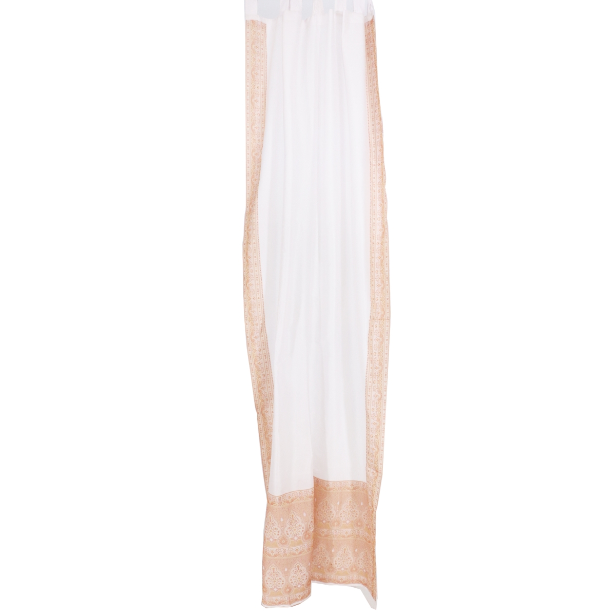 Picture of In Creation Sari Border OW Beautiful Polyester Curtains&#44; Off White