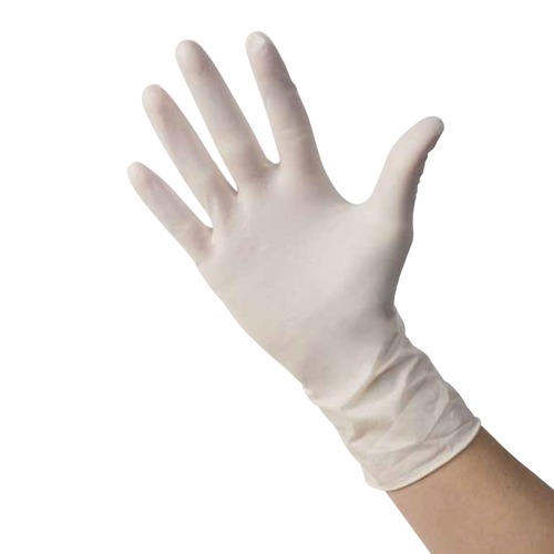 Picture of Cardinal Health 558842 Non-Sterile Latex Exam Gloves, Medium - Box of 100 