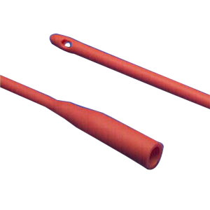 Picture of Kendall 61660127 14 in. x 12 fr Dover Robinson Red Rubber Urethral Catheter