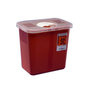 Picture of Kendall 688970 2 gal Multi - Purpose Sharps Container with Rotor Lid