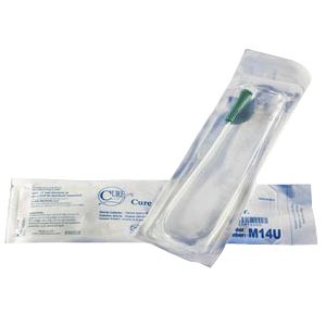 Picture of Cure Medical CQM12U 16 in. x 12 fr Pocket Male Straight Intermittent Catheter