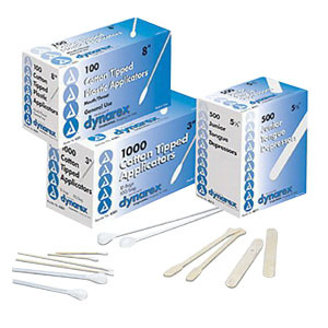 Dynarex DX4302 6 in. Cotton Tipped Applicator with Wood Handle