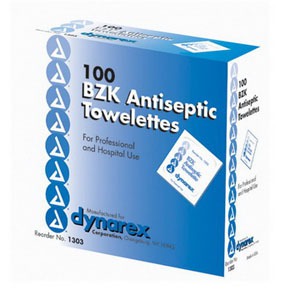 Dynarex DX1303 5 x 7 in. BZK Antiseptic Towelette