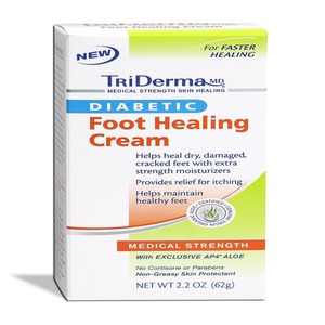 GVA64025 TriDerma Diabetic Foot Defense Healing Cream, 2 oz -  Genuine Virgin Aloe