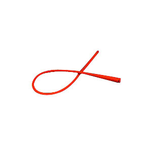 Picture of Amsino International MKAS44020 20 Fr 16 in. Red Rubber Straight Intermittent Catheter