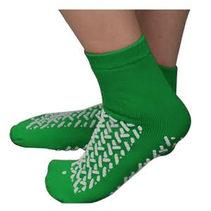 Picture of Cardinal Health PH68123GRN Double Tread Patient Safety Footwear with Terrycloth Exterior&#44; 2 Extra Large - Green