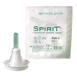 Picture of Bard Medical Home Care RH37103 32 mm Spirit Style 2 Hydrocolloid Sheath Male External Catheter