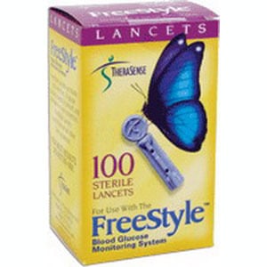 TW13001 28 g Sterile Freestyle Lancet, 100 Count
