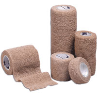 Picture of 3M 882083 3 in. x 5 yards Coban Non Sterile Self-Adherent Wrap, Tan