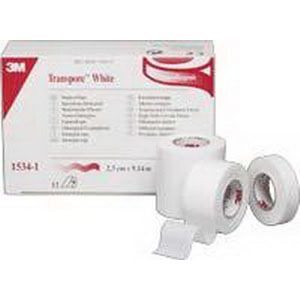 Picture of 3M 8815342 2 in. x 10 yards Transpore Hypoallergenic Surgical Tape, White