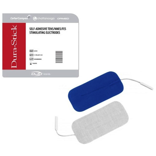 CH42177 1.5 x 3.5 in. Durastick Premium Self-Adhesive Electrode Blue Gel - Rectangle