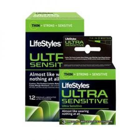 Picture of Ansell USA ANS21714 Lifestyles Ultra Sensitive Latex Condoms&#44; 14 Count