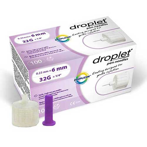 Picture of HTL-Strefa HT8311 0.25mm x 6mm 31 g Droplet Pen Needle, 100 Count