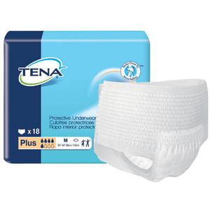 SQ72232 Tena Extra Absorbency Protective Underwear, Medium - 34-44 in.