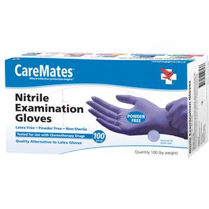 Picture of Shepard Medical Products SPD10611020 CareMates Nitrile Powder-Free Textured Examination Gloves&#44; Small