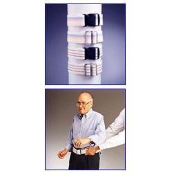 Picture of Skil-Care 252071 Metal Buckle Pastel Stripes & Heavy-Duty Webbing Cotton Gait Belt