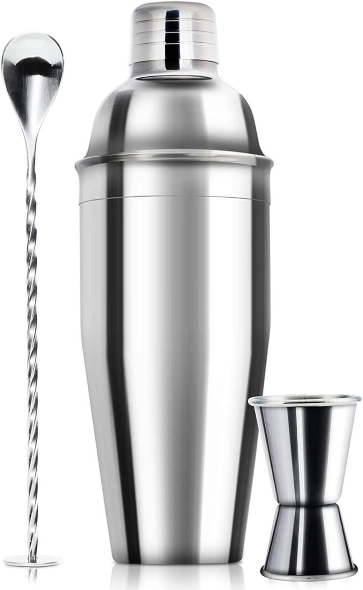 Picture of Nc611 24 oz Cocktail Shaker Set with Measuring Jigger  Mixing Spoon &amp; Strainer