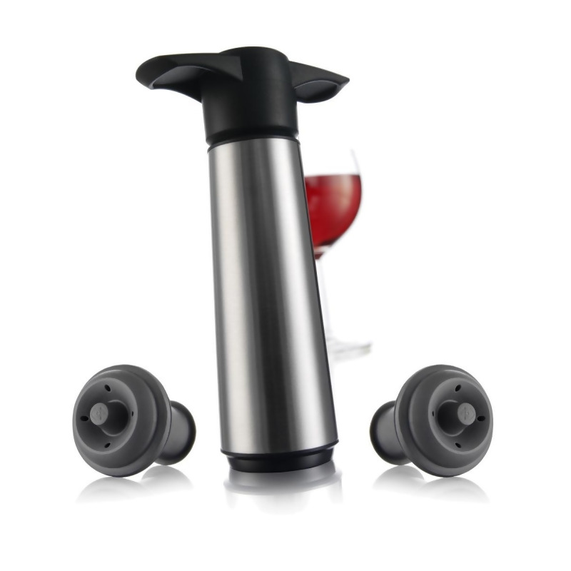 6492606 Wine Saver Gift Pack Set with 1 Stainless Steel, 2 Stoppers