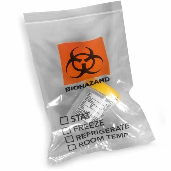 Picture of International Plastics CZSB09-C 6 x 9 in. 2 Mil Biohazard Specimen Low Density Polyethylene Transport Bags, Clear - Pack of 1000