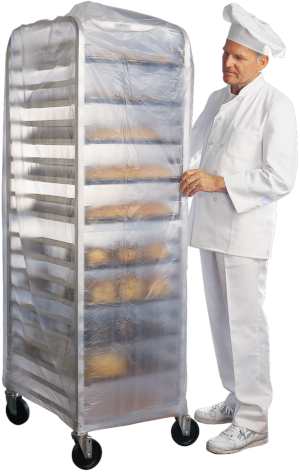 Picture of International Plastics CL-REN-5258 52 x 83 in. Disposable Bun Rack Covers - Case of 50