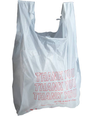Picture of International Plastics MB-T-23TK 12 x 7 x 23 in. White HD Thank You Bag - Case of 1000