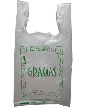 Picture of International Plastics MB-T-24G 11.5 x 6.5 x 21 in. White HD Gracias Bag - Case of 1000