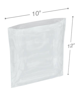 PB11012 10 x 12 in. Clear Poly Bags, 0.00125 Gauge - Case of 1000