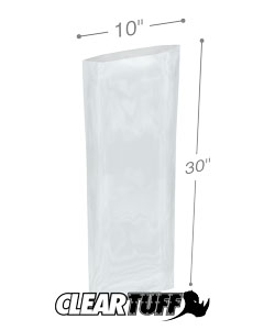 PB21030 10 x 30 in. Clear Poly Bags, 0.002 Gauge - Case of 1000