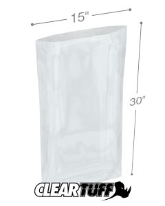 PB21530 15 x 30 in. Clear Poly Bags, 0.002 Gauge - Case of 500