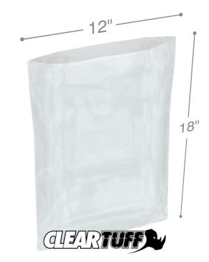 PBM1218 12 x 18 in. 0.0015 Gauge Poly Bags - Case of 1000