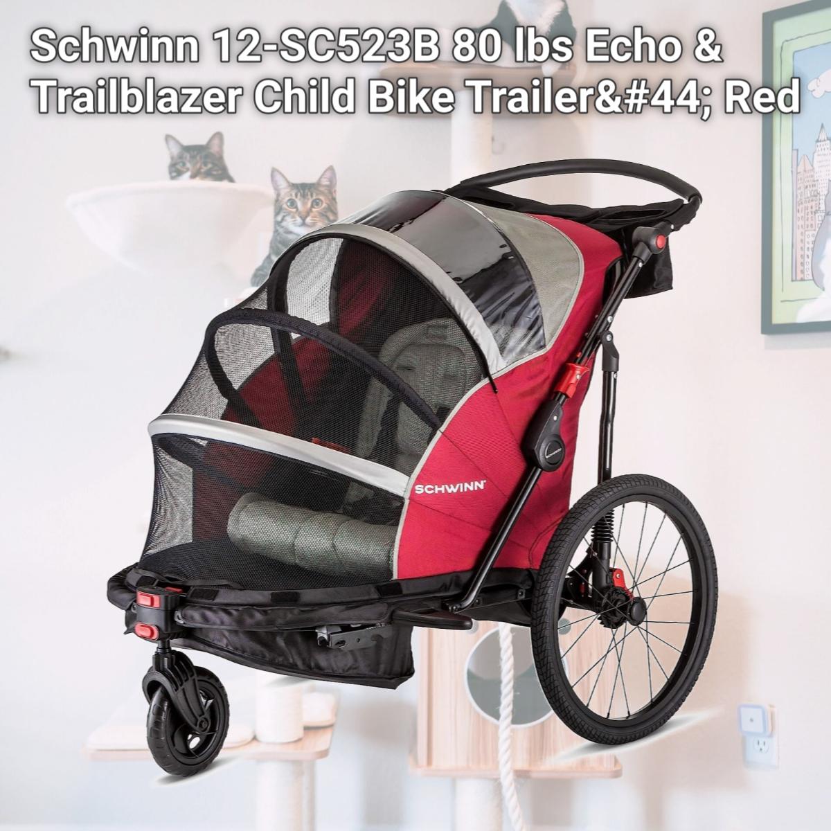 Picture of Schwinn 12-SC523B 80 lbs Echo & Trailblazer Child Bike Trailer&#44; Red