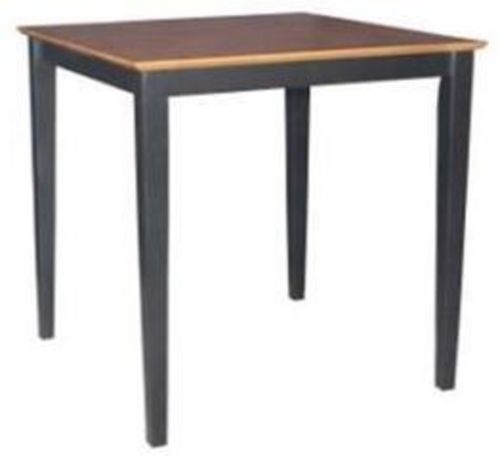 Picture of InternationalConcepts INTC698 Solid Wood Top Table - Shaker Legs&#44; Black & Cherry