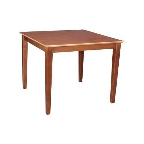 Picture of InternationalConcepts INTC674 Solid Wood Top Table - Shaker Legs&#44; Cinnemon & Espresso