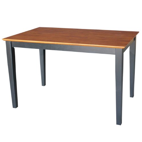 Picture of InternationalConcepts INTC720 Solid Wood Top Table - Shaker Legs, Black & Cherry