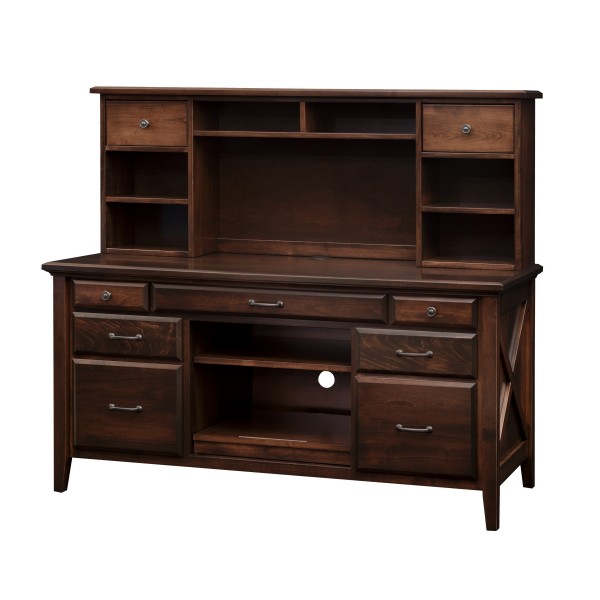 Picture of International Concepts K-OF66-65H Brooklyn Desk with Hutch