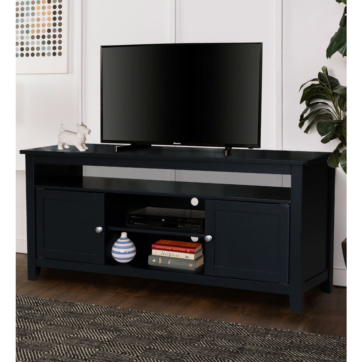 Picture of International Concepts TV46-51 Entertainment & TV Stand with 2 Doors&#44; Black
