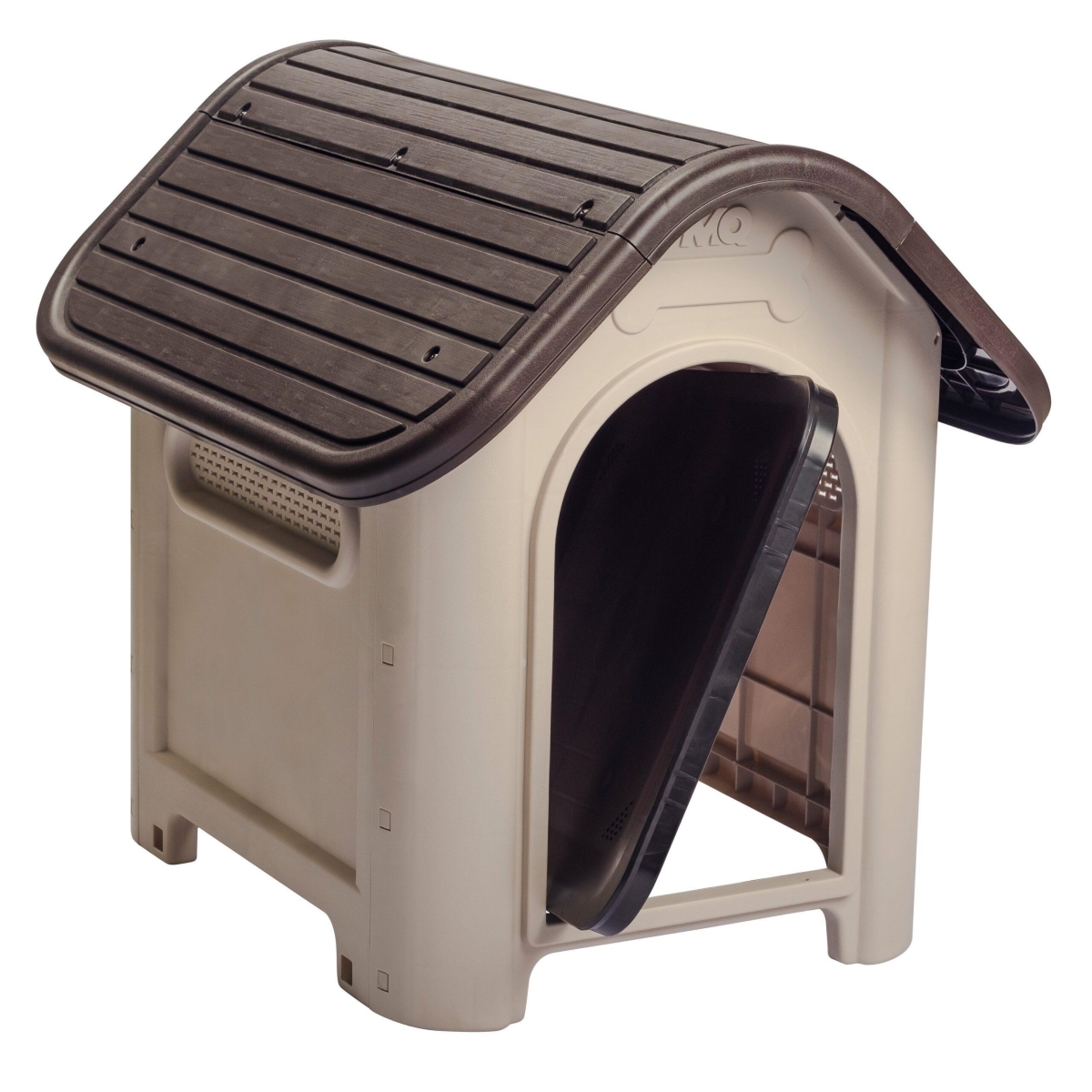 Picture of MQ 600-WEN Outdoor Dog House for Small & Medium Breeds with Matching Bowl&#44; Espresso Beige