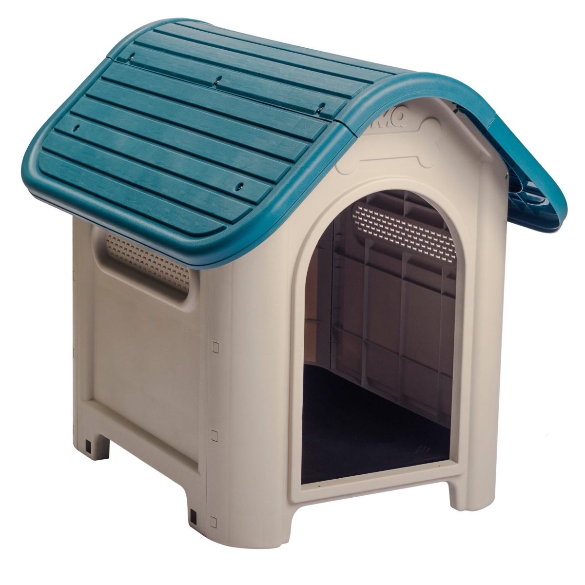 Picture of MQ 600-TUR Dog House with Bowl with Removable Floor & Hardware Included Turquoise Small & Medium Breeds&#44; Turquoise & Beige