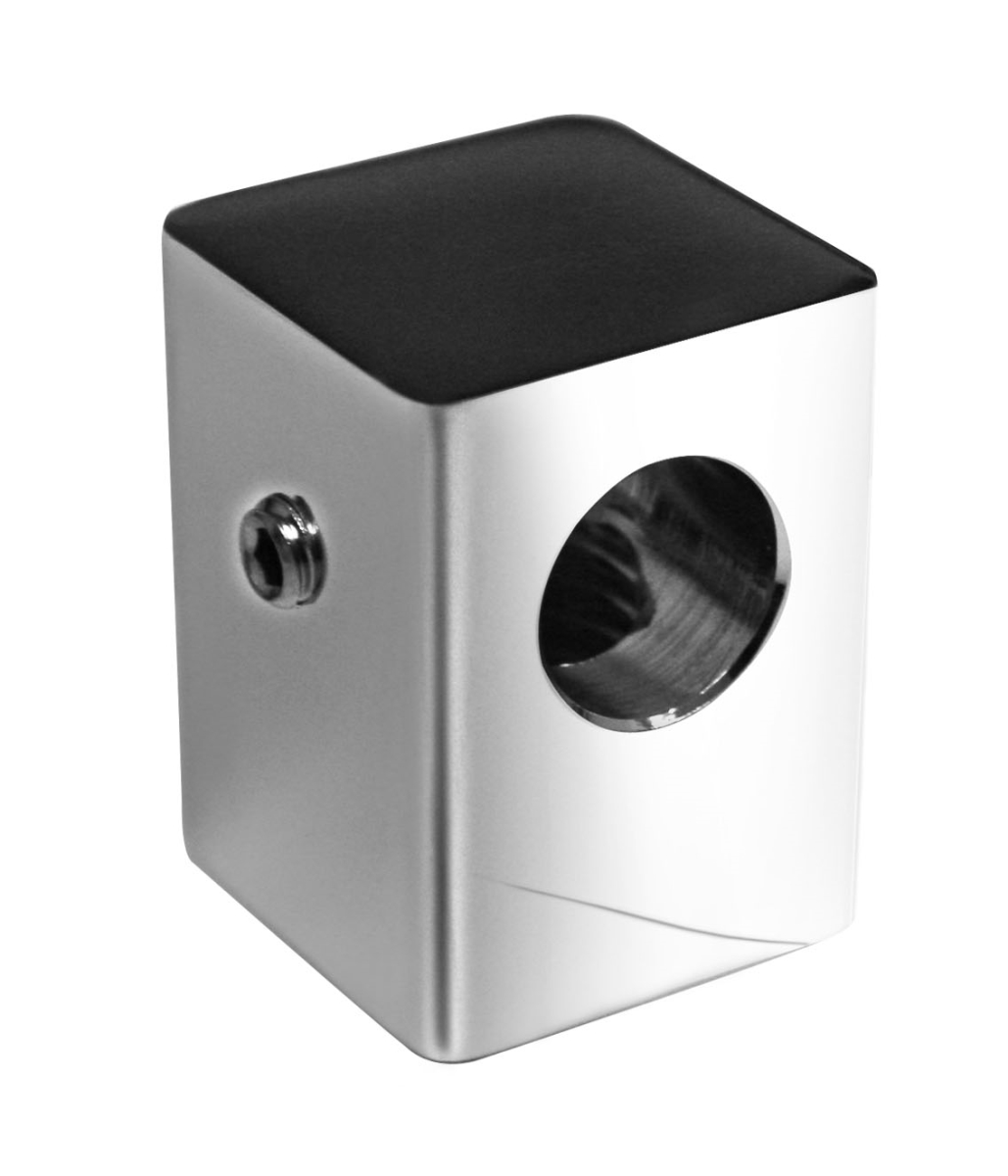 0.75 in. Block Mount Polished Aluminum with Set Screw