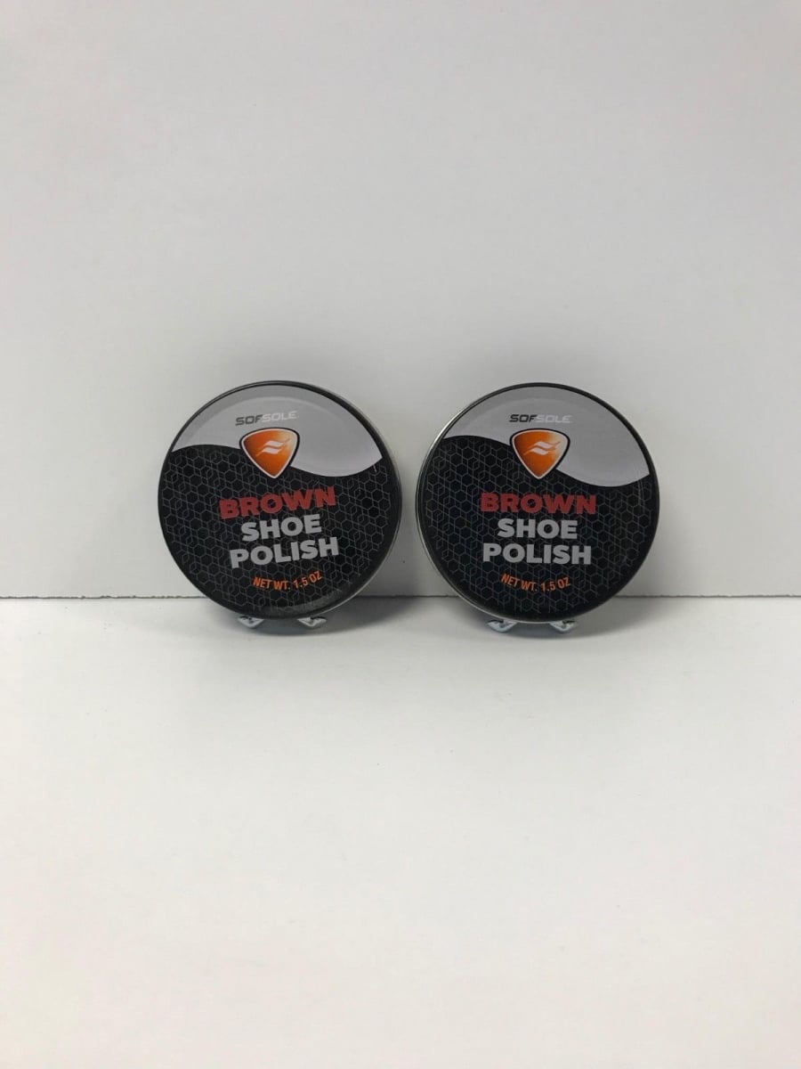 82095 1.5 oz Shoe Polish Tin, Brown