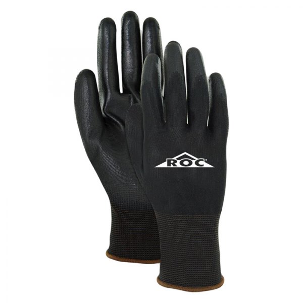 Black Nylon Shell Polyurethane Palm Coated Gloves - 12 Pair