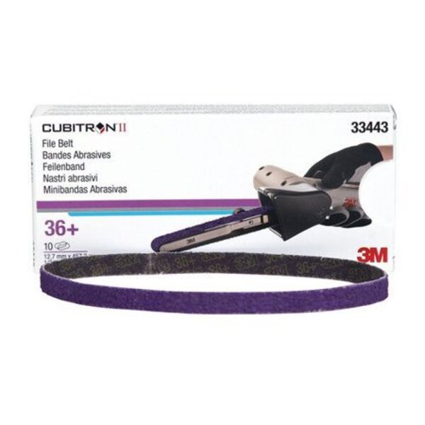 0.5 x 18 in. 36 Grit Cubitron II File Belt, Purple