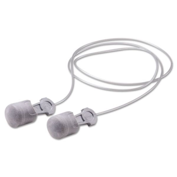 Picture of 3M MMMP1401 E-A-R Pistonz Corded Earplugs&#44; Polyurethane Foam&#44; Silver