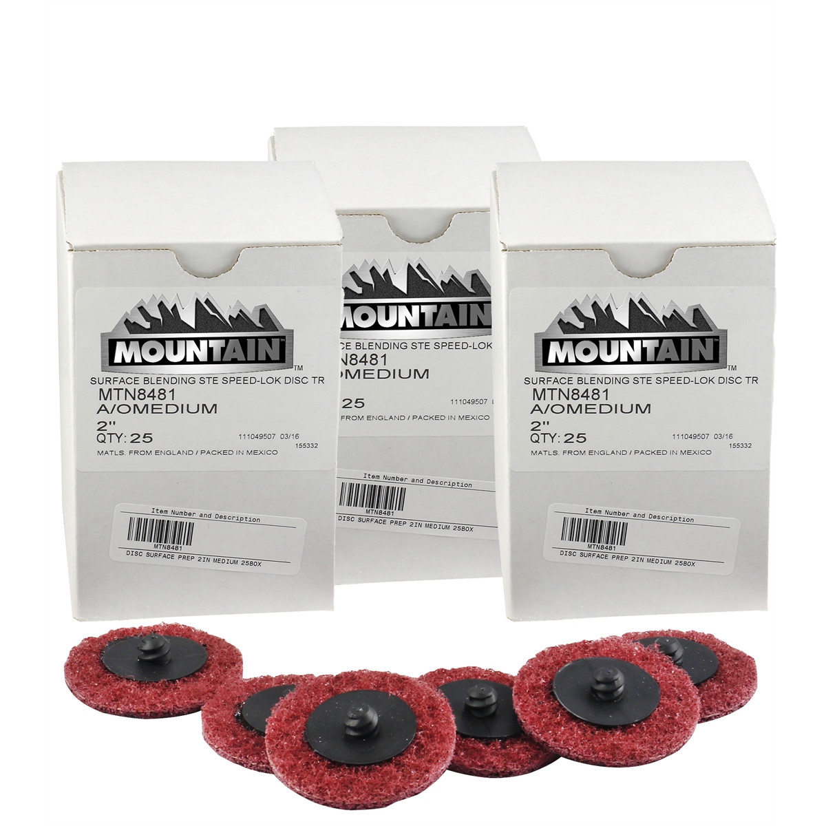 2 in. Twist Lock Surface Prep Disc - Pack of 3 - 25 per Case