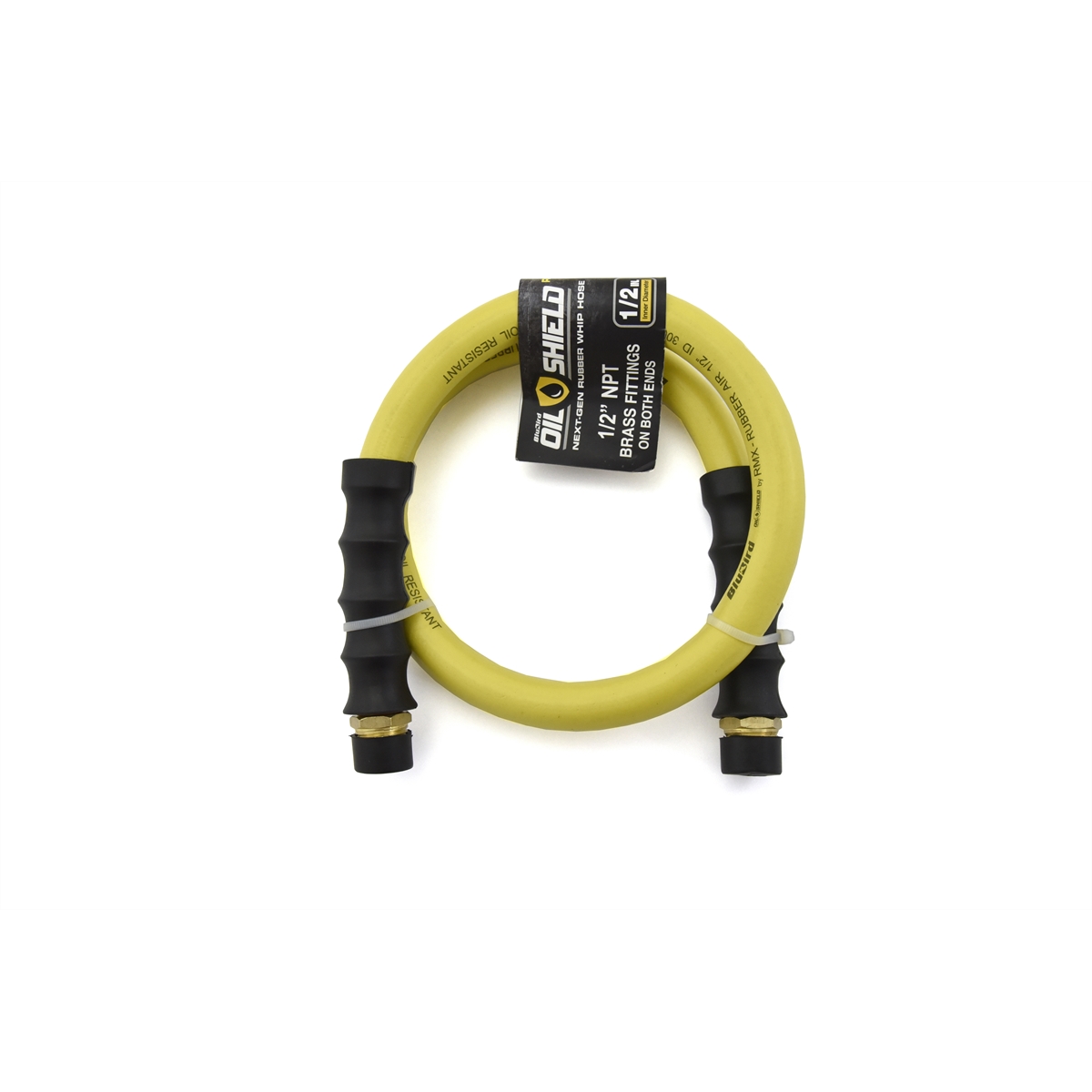 Picture of BluBird BLBOSLD1203 0.5 in. x 2 ft. & 0.5 in. NPT Yellow OS Air Whip Hose