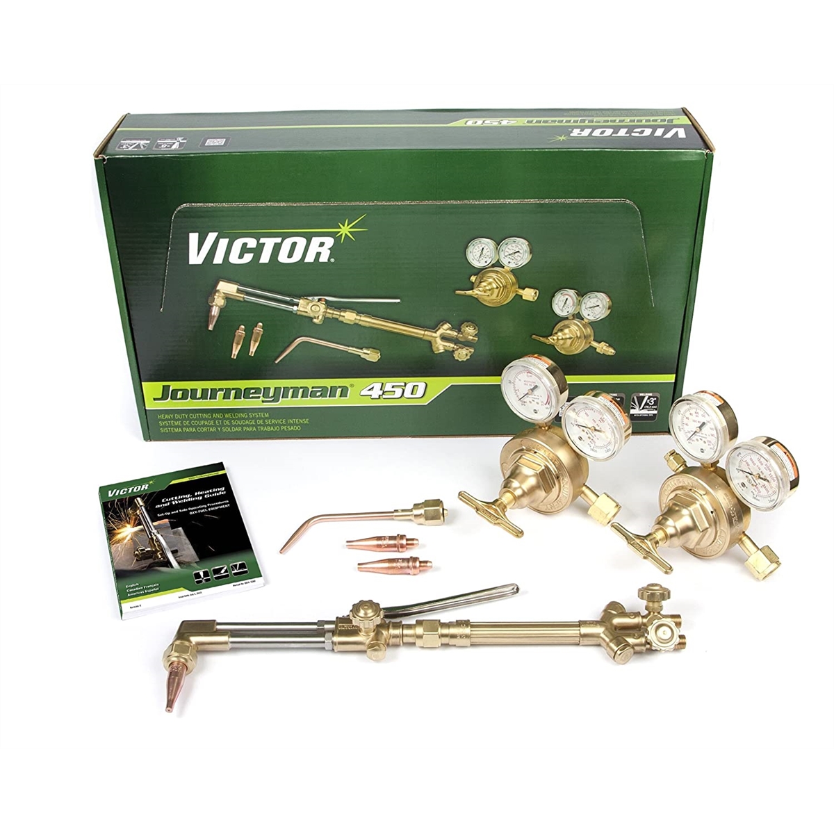 FPW0384-0807 Victor Journeyman 450 Heavy Duty Cutting System, Acetylene Gas Service, SR460-510 Fuel Gas Regulator