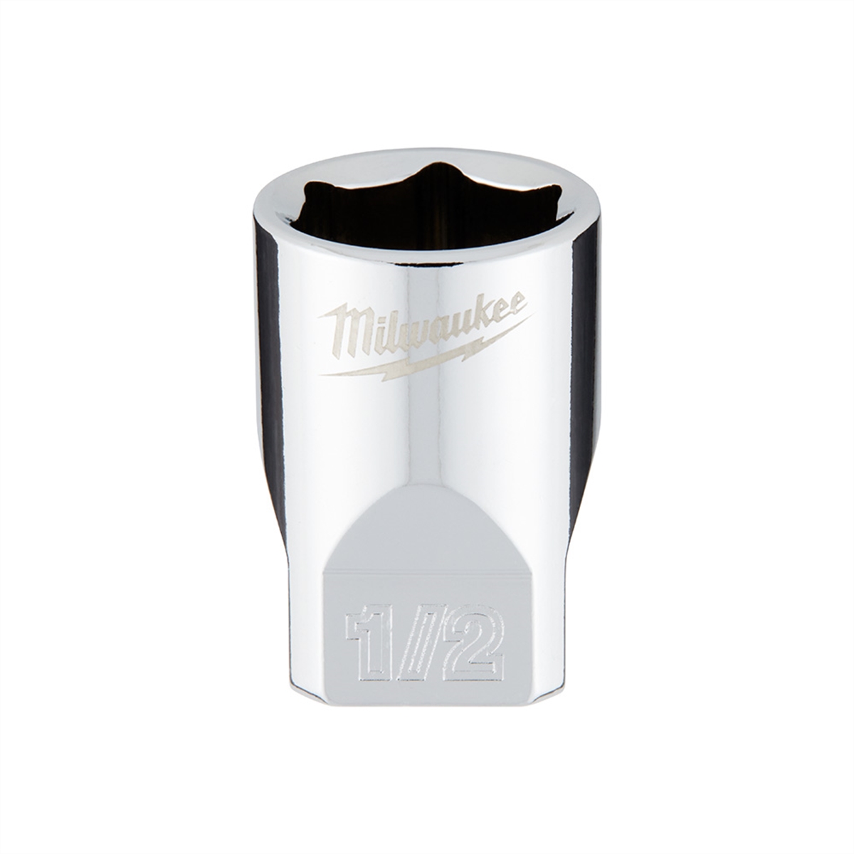 Milwaukee Tools MLW45-34-9009 0.25 in. Drive & 0.5 in. SAE 6-Point Socket, Steel, Chrome