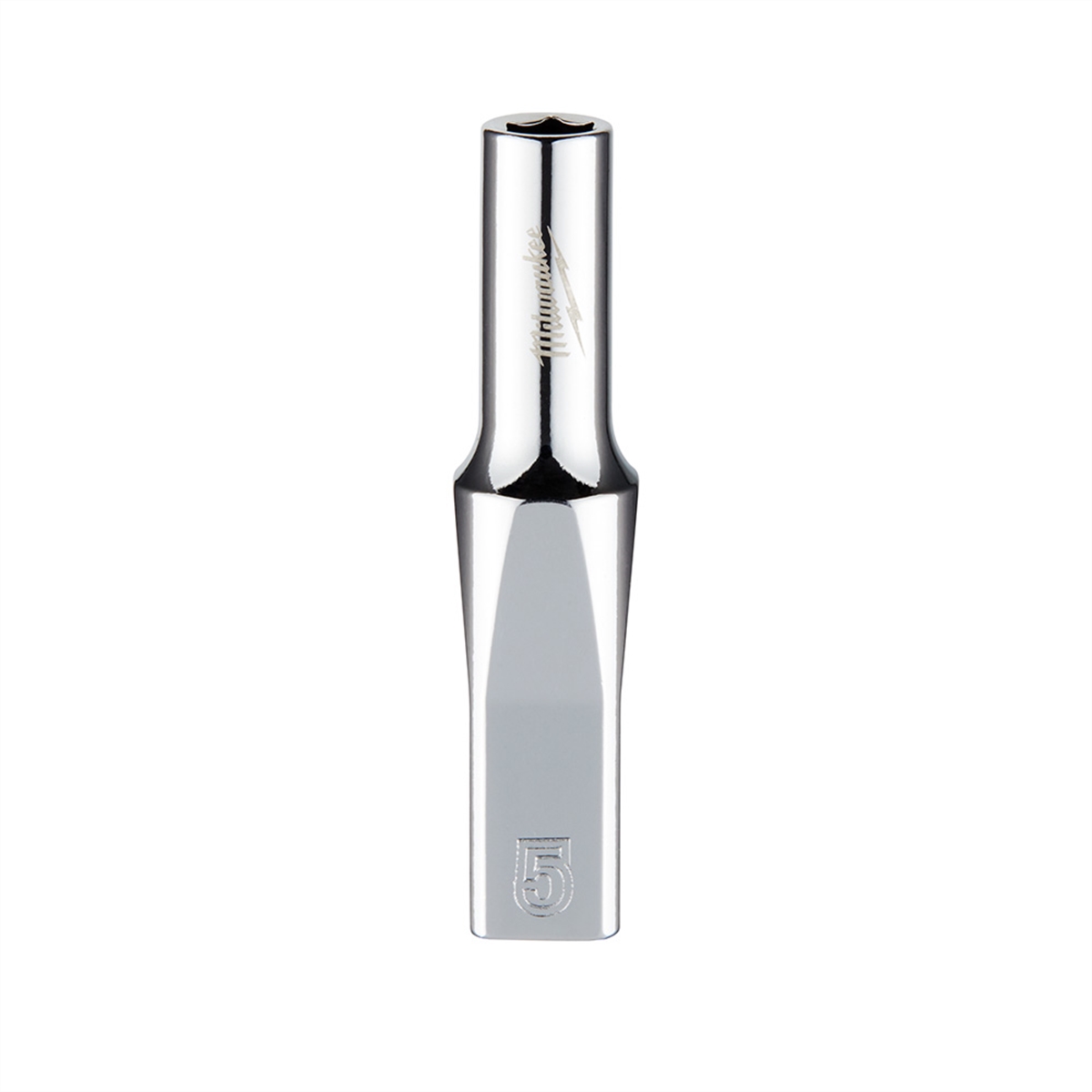 Milwaukee Tools MLW45-34-9042 0.25 in. Drive & 5 mm Metric 6-Point Deep Socket, Steel, Chrome